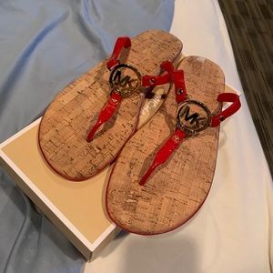 Ladies Michael Kors sandals (red)